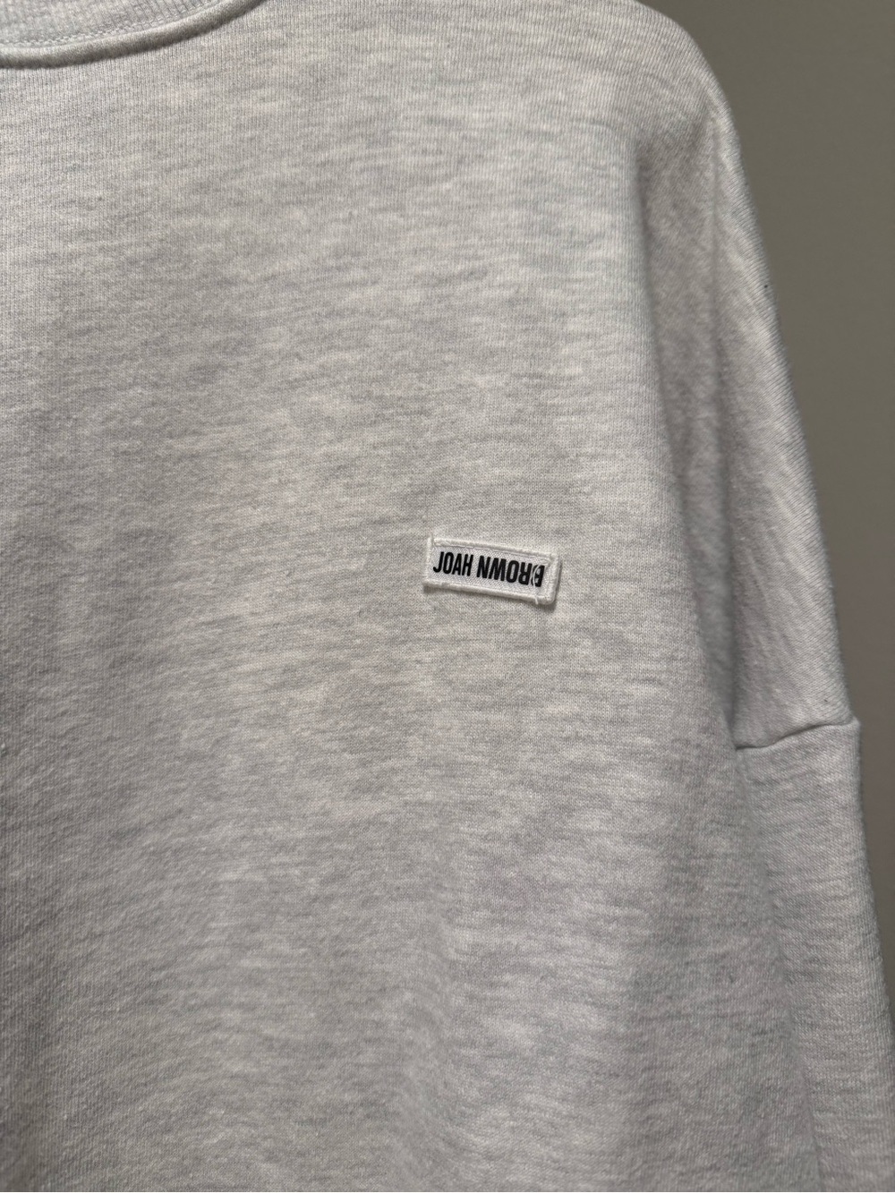 Joah Brown Classic Crew Pullover in Pearl Grey - Picture 6 of 9